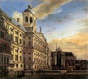 HEYDEN, Jan van der Amsterdam, Dam Square with the Town Hall and the Nieuwe Kerk France oil painting reproduction